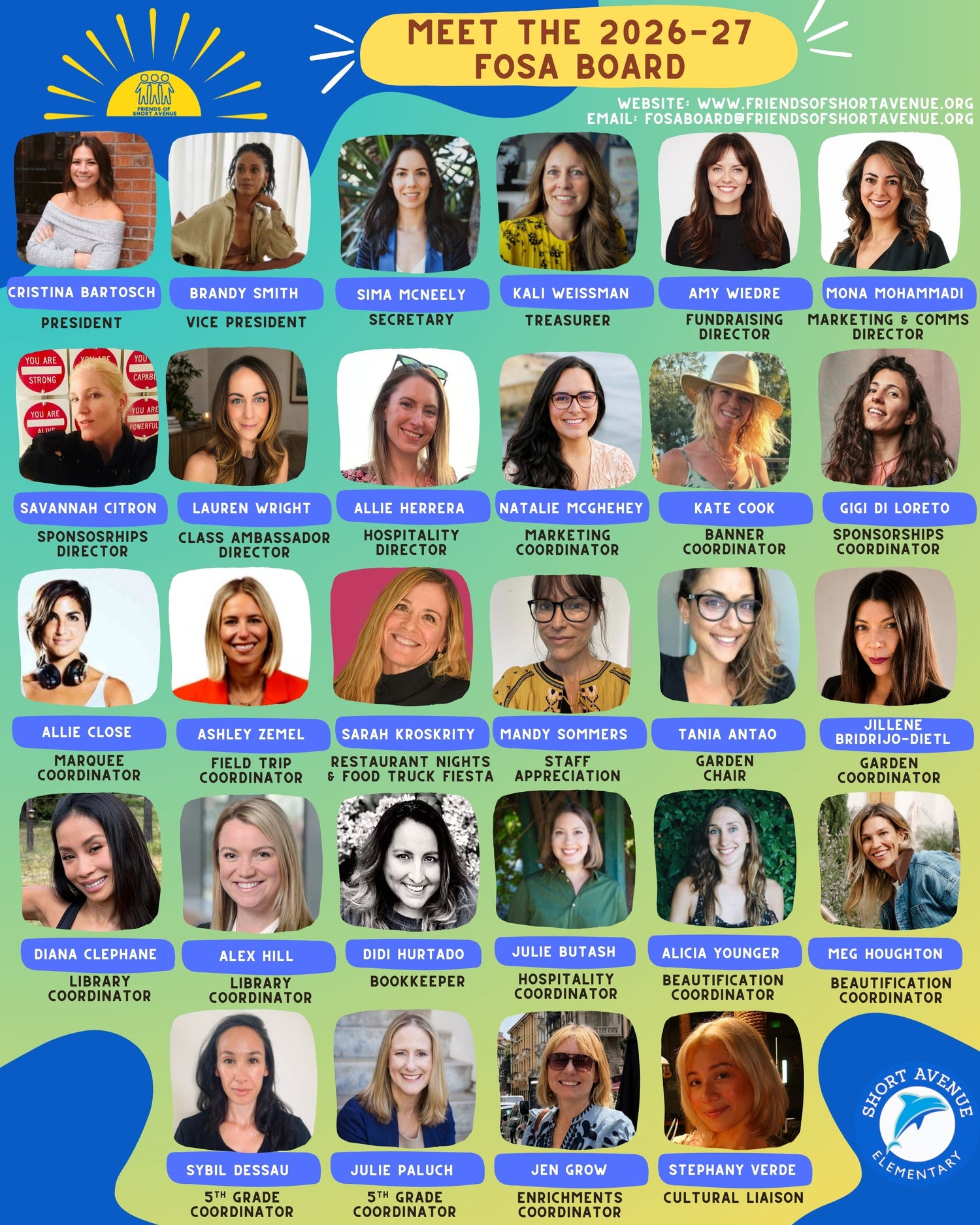 2026-2027 FoSA Board of Directors